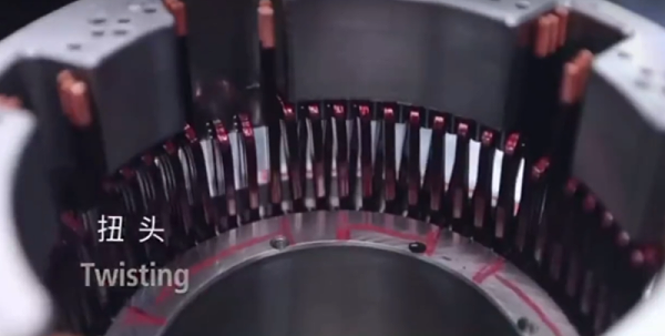 扁线电机定子扭头