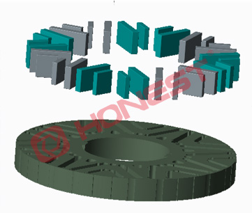 驱动电机转子插磁钢